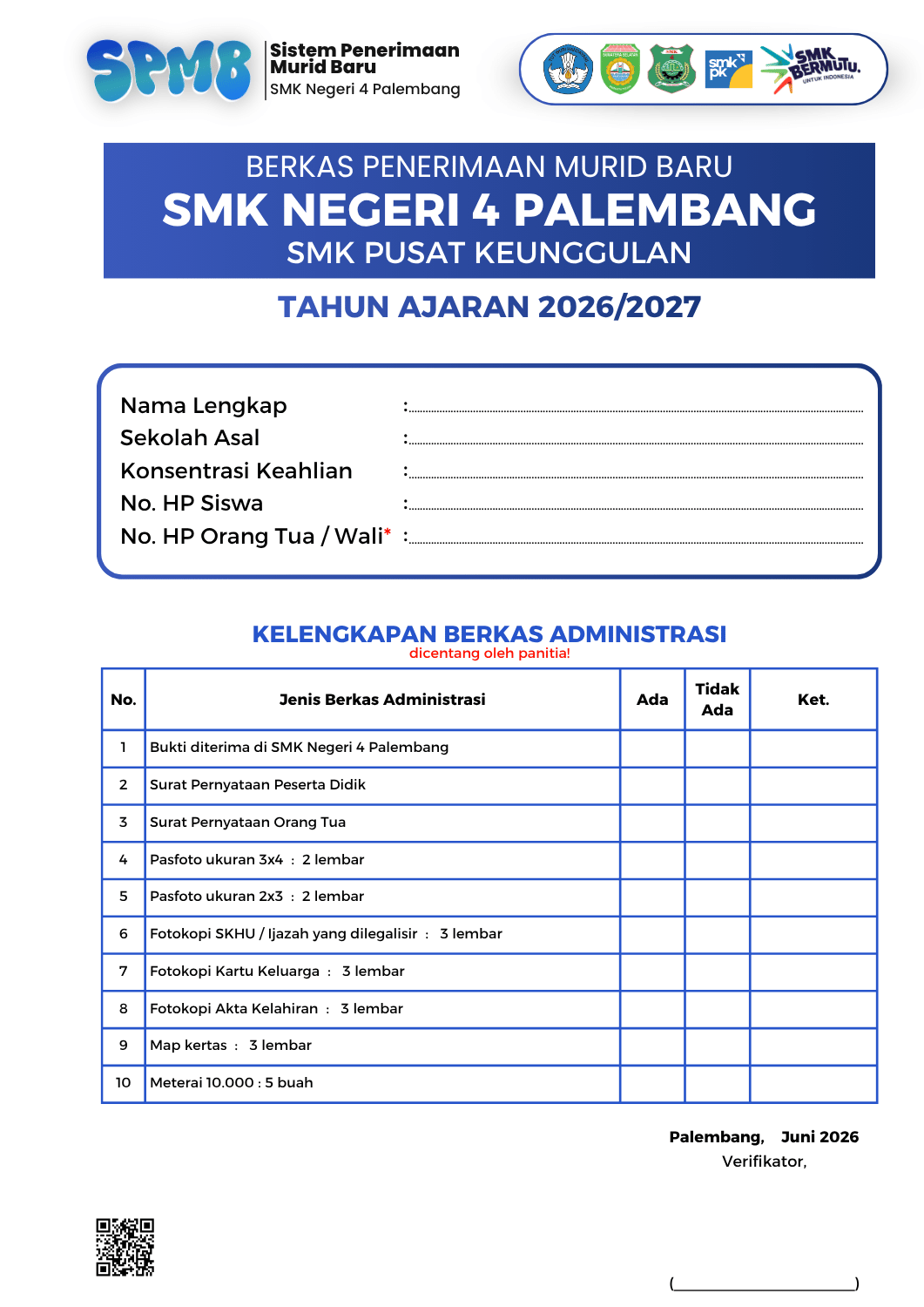 Berkas Penerimaan Murid Baru